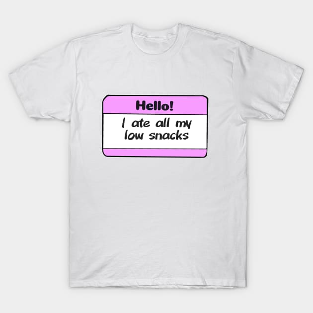 Diabetes Nametag - Pink T-Shirt by CatGirl101